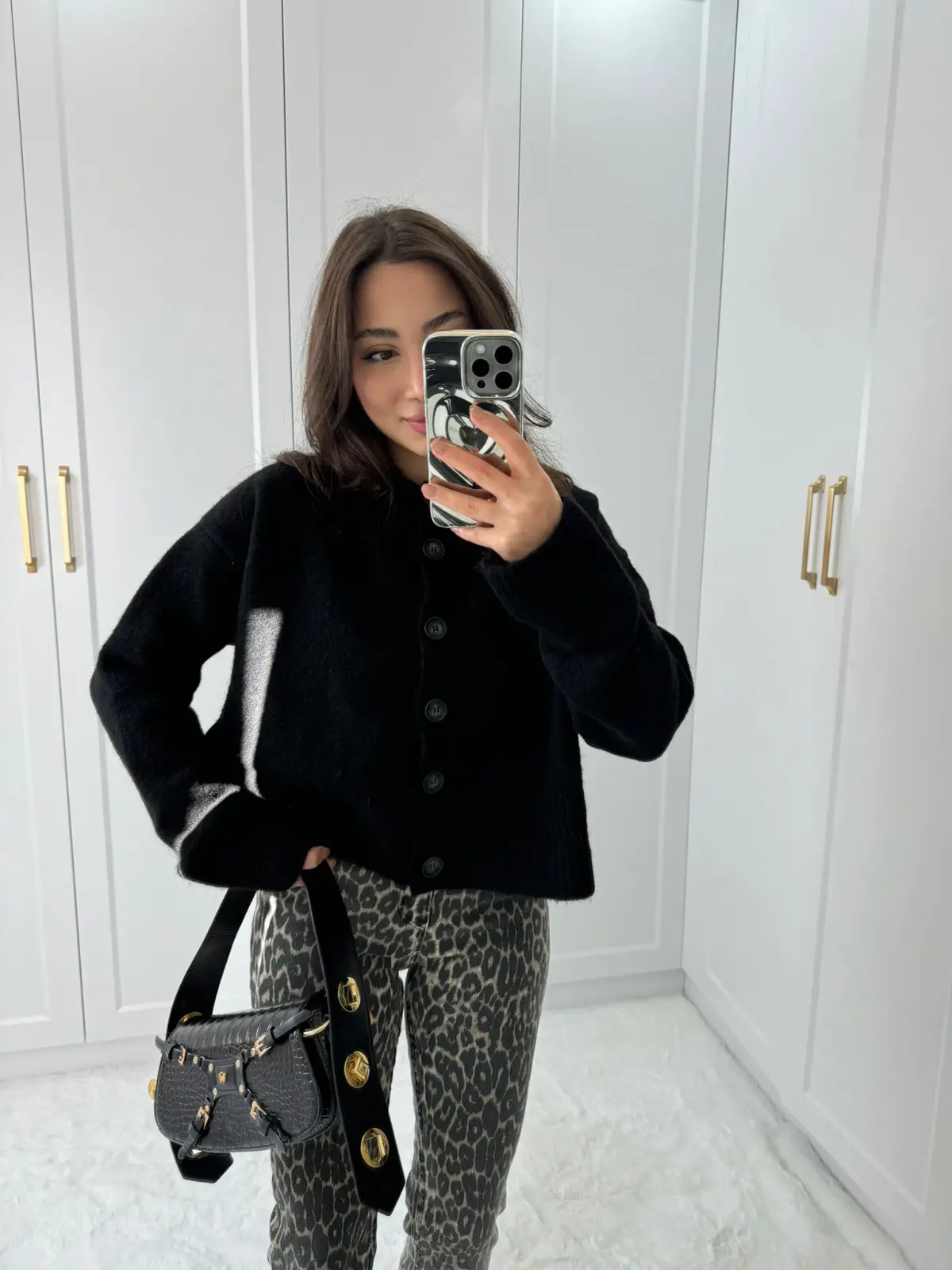 DİLVİN YIRTMAÇLI HIRKA SİYAH RENK