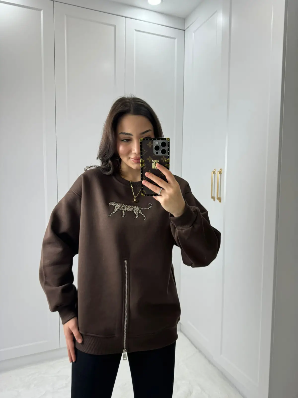 WILD FERMUARLI SWEATSHIRT KAHVERENK