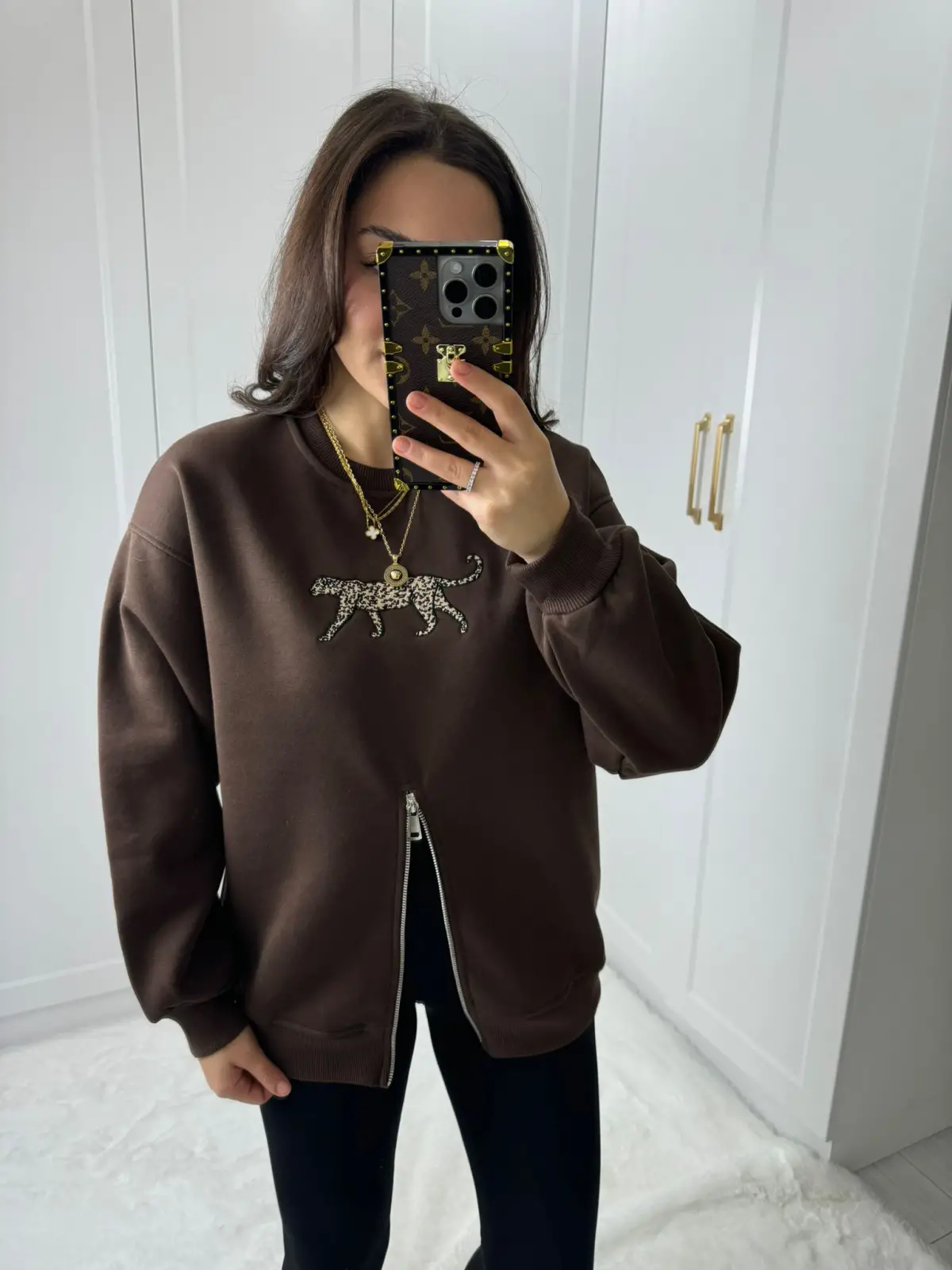 WILD FERMUARLI SWEATSHIRT KAHVERENK