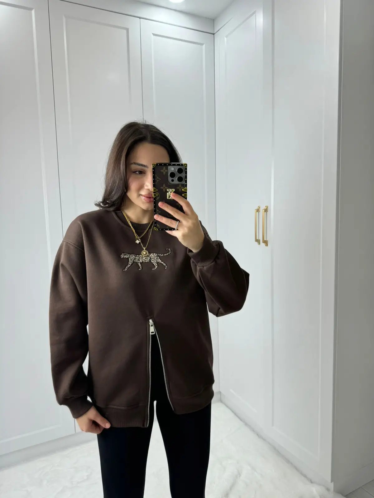 WILD FERMUARLI SWEATSHIRT KAHVERENK