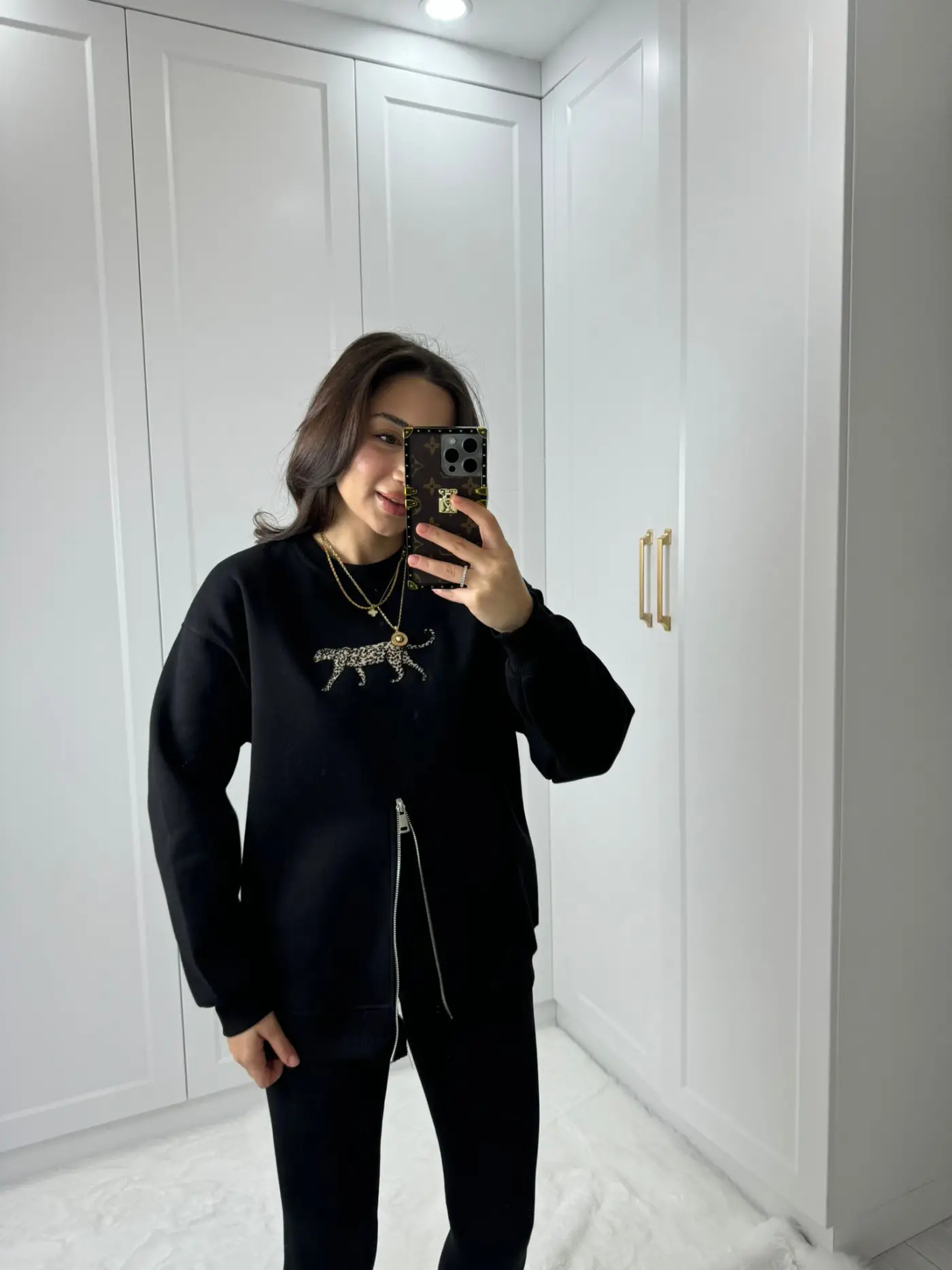 WILD FERMUARLI SWEATSHIRT SİYAH RENK