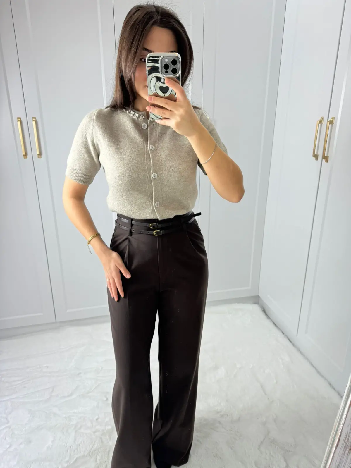 YAKA TAŞLI ZR KISA KOLLU KAZAK 