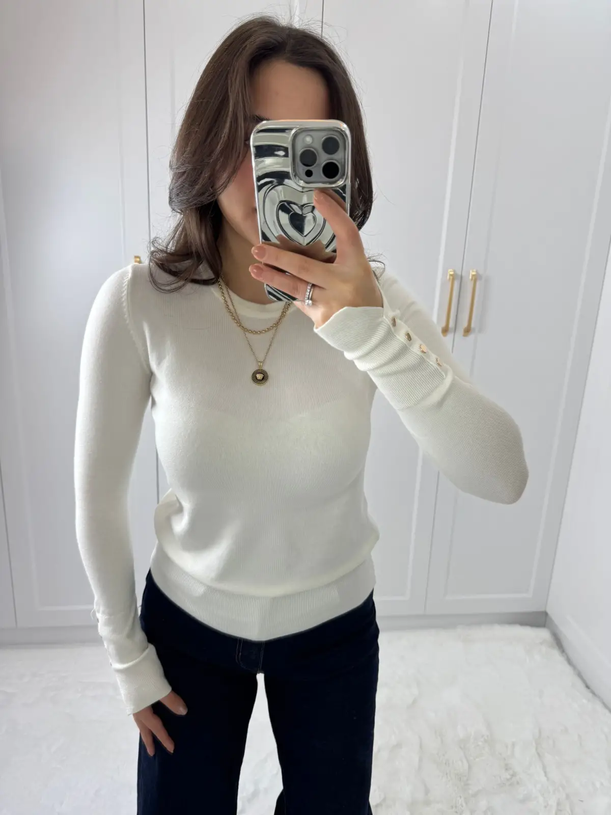 DİLVİN MERSERİZE BİSİKLET YAKA BEYAZ RENK