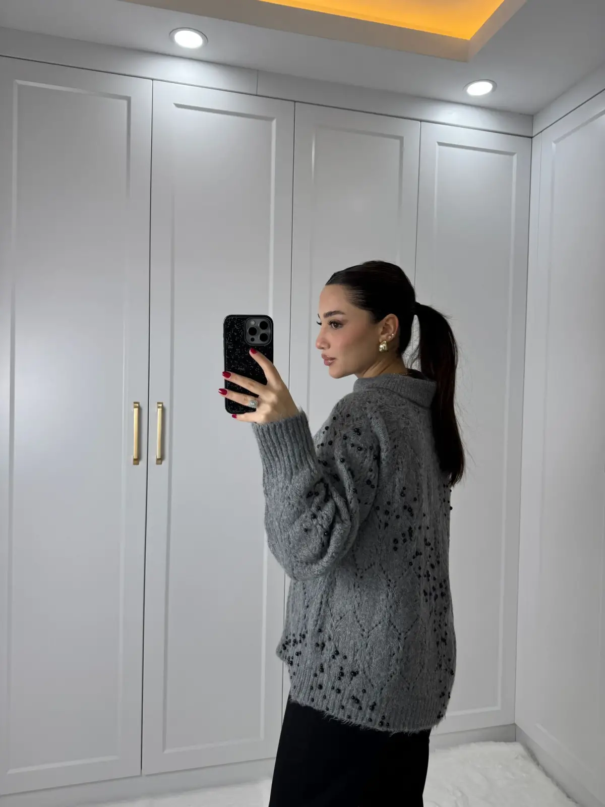 JOY TEK KOL GRİ KAZAK