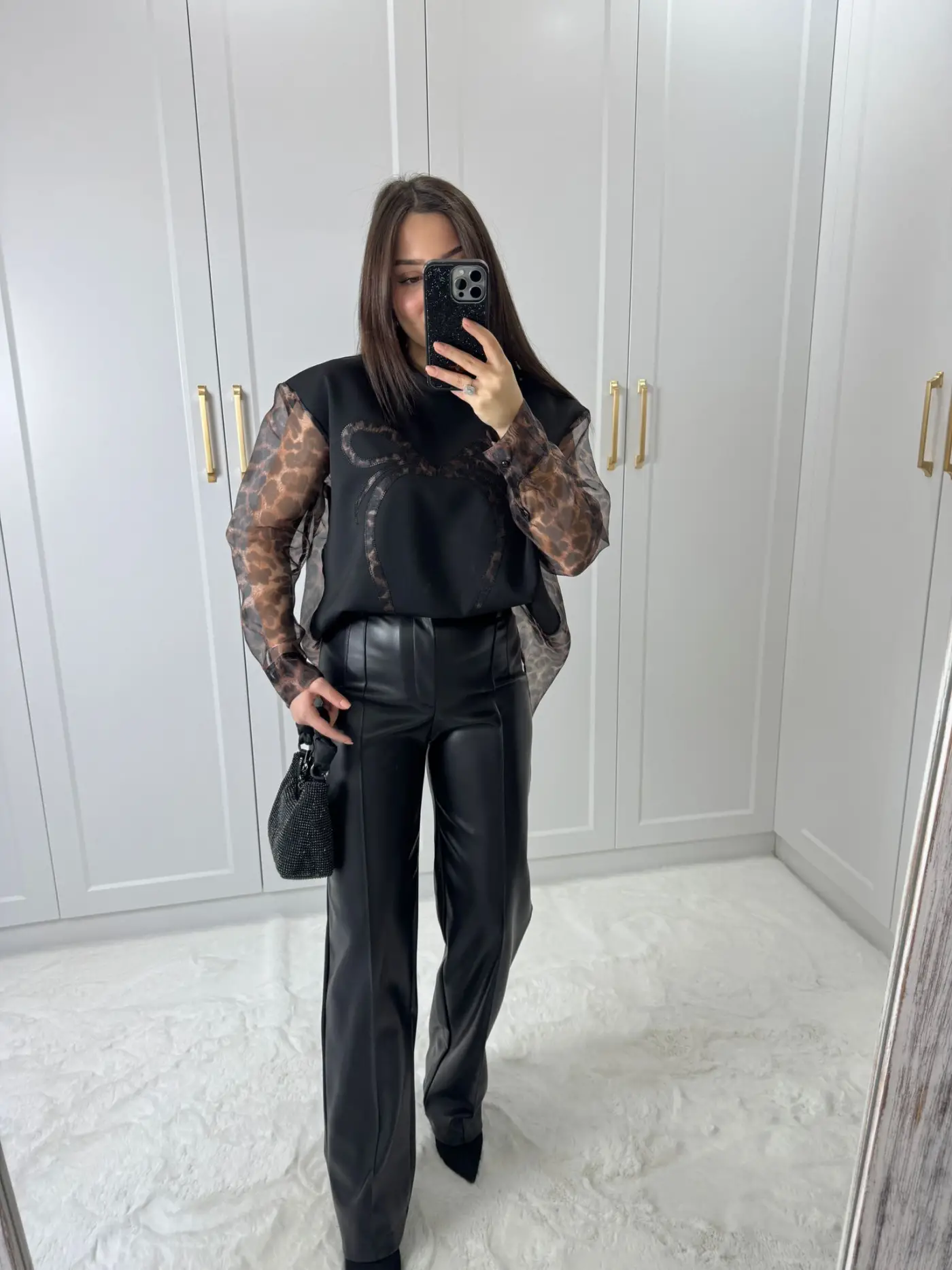 KAROL DERİ PANTOLON SİYAH RENK