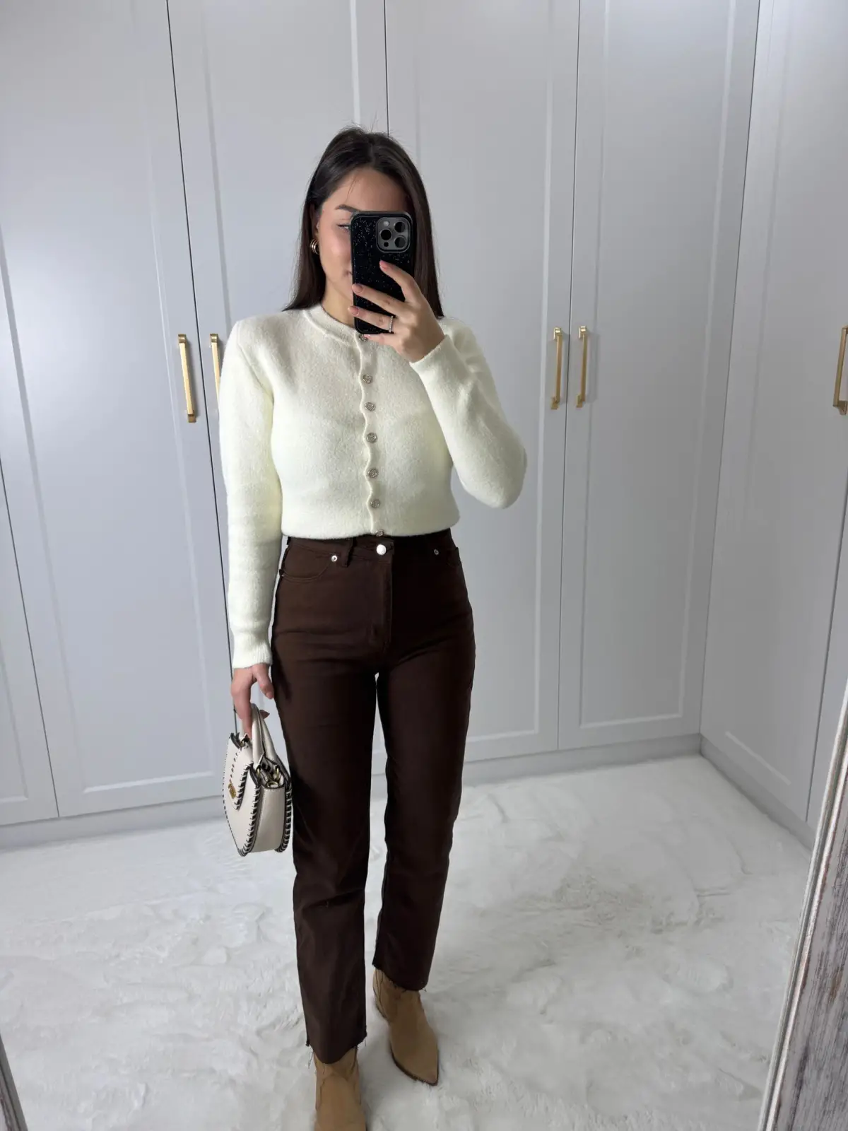 ZARA ACI KAHVE BOYFİT JEAN